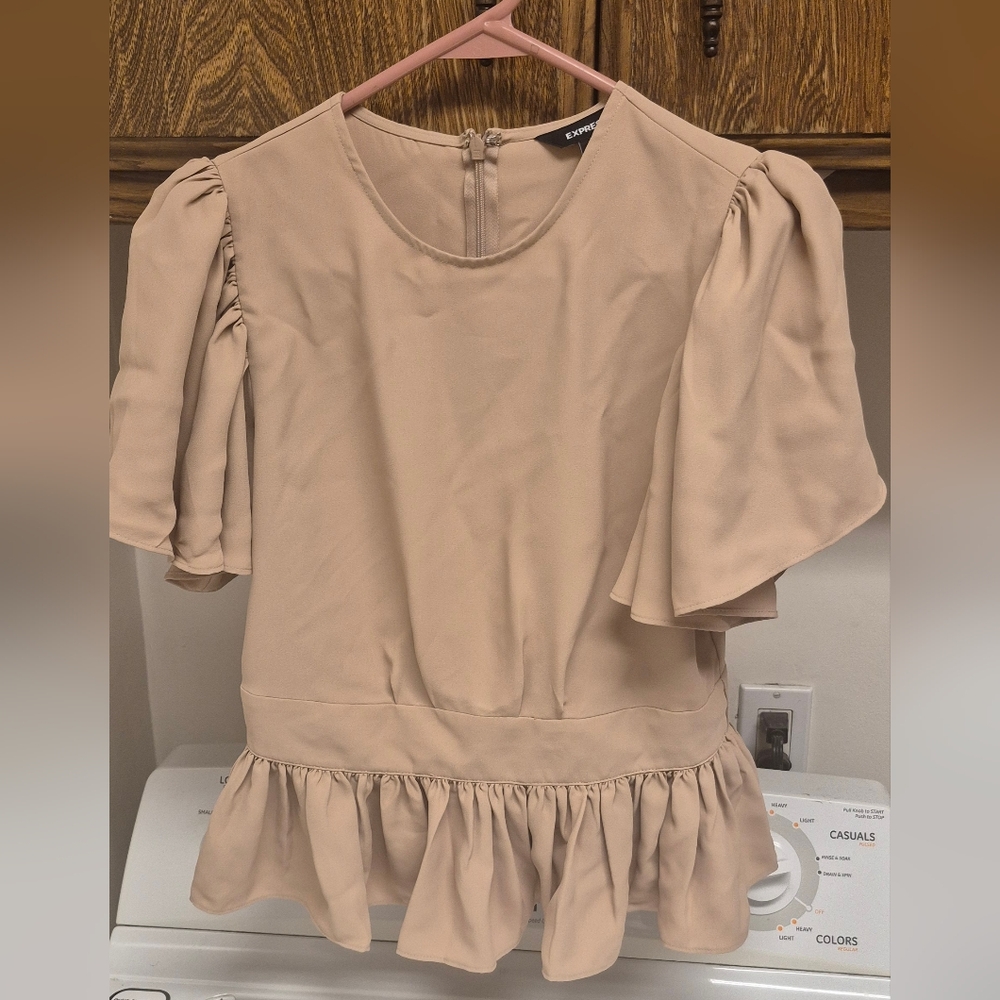 Express Ruffle Sleeve Blouse (Xs)